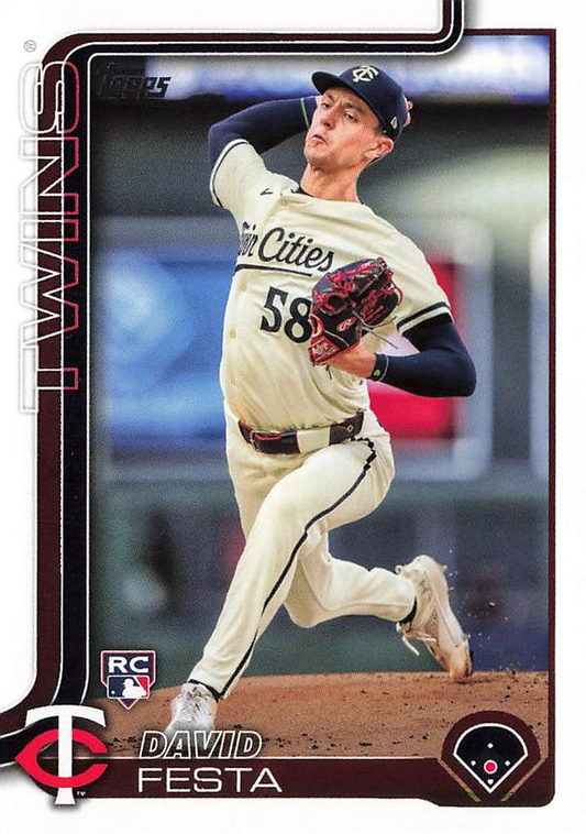 2025 Topps Series 1 David Festa RC Minnesota Twins #178
