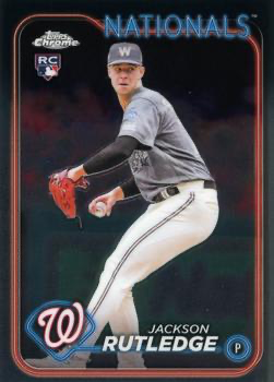 2024 Topps Chrome Jackson Rutledge RC Washington Nationals #42