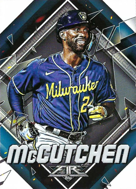 2022 Topps Fire Andrew McCutchen Milwaukee Brewers #146
