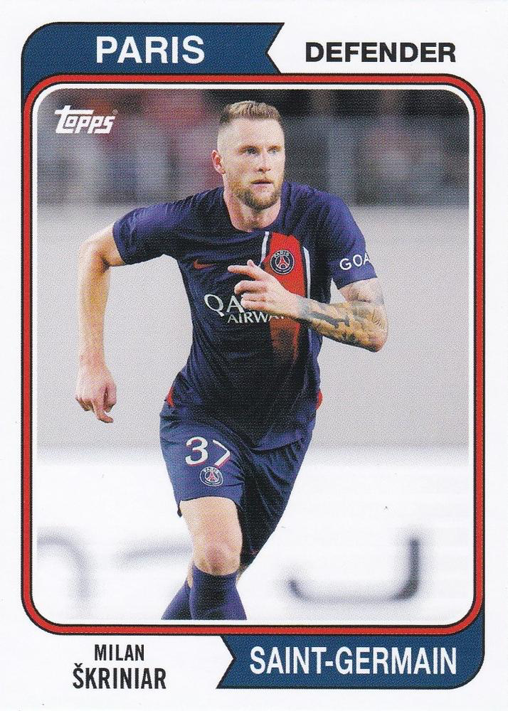 2023 Topps PSG Team Set 1974 Topps Milan Škriniar #37 Paris Saint-Germain
