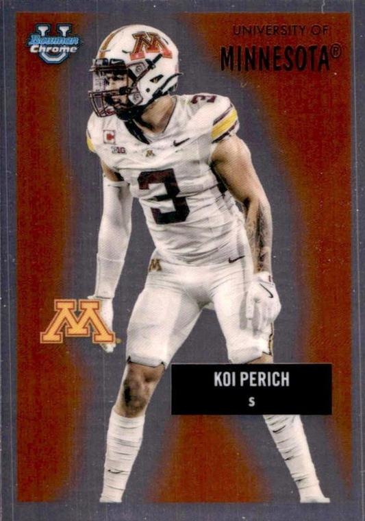2025 Topps Bowman U Chrome 1955 Koi Perich #55AV-18 Minnesota Golden Gophers