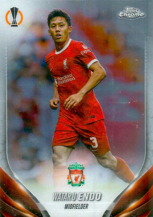 2023 Topps Chrome UEFA Club Competitions Wataru Endo #170 Liverpool
