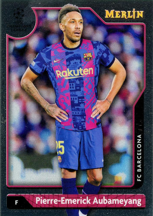 2021 Topps Merlin UEFA Club Competitions Pierre-Emerick Aubameyang #141 FC Barcelona