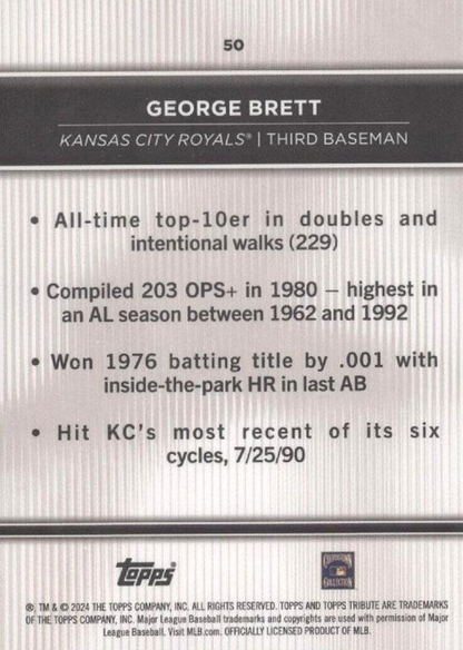 2024 Topps Tribute George Brett Kansas City Royals #50