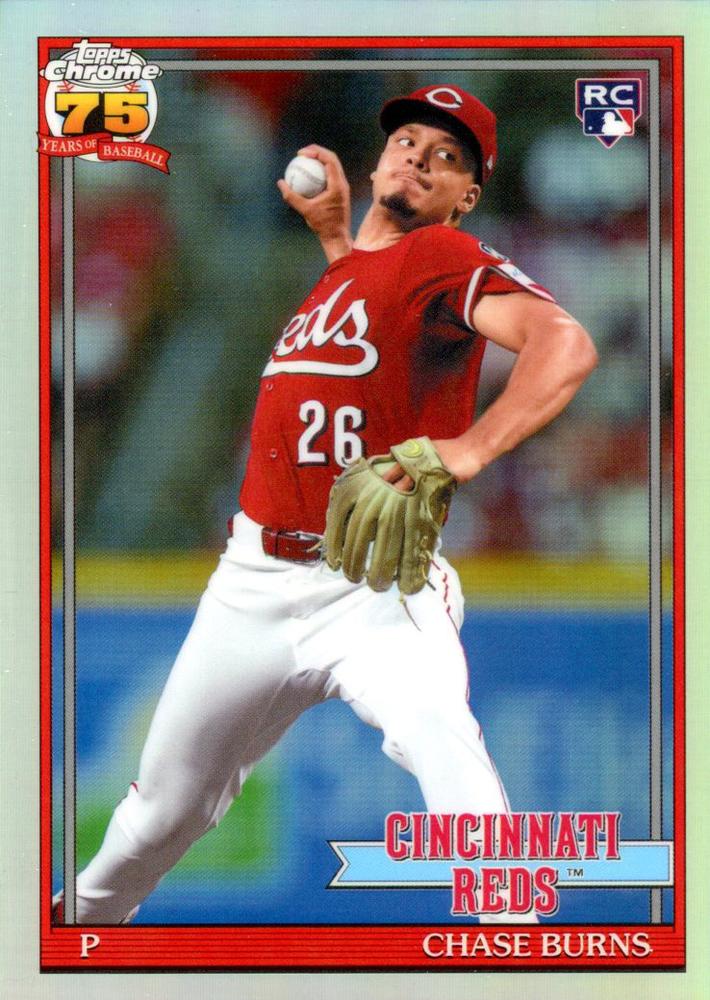 2026 Topps Chrome 1991 35th RC Chase Burns #91CB-25 Cincinnati Reds