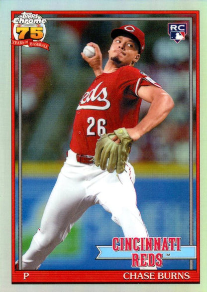 2026 Topps Chrome 1991 35th RC Chase Burns #91CB-25 Cincinnati Reds