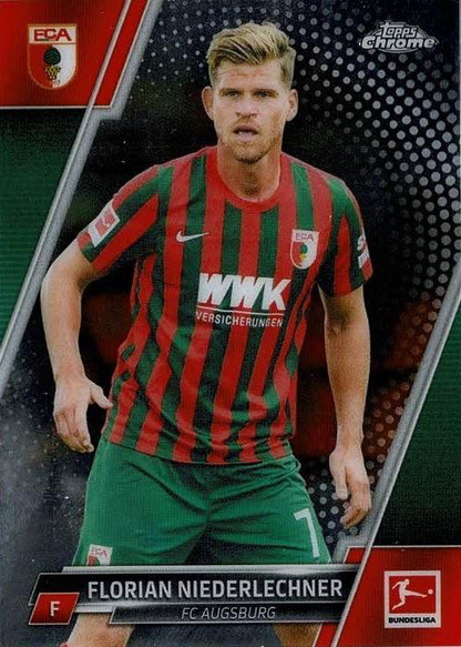 2021 Topps Chrome Bundesliga Florian Niederlechner #6 FC Augsburg