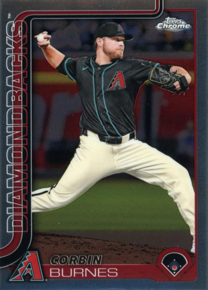2025 Topps Chrome MLB Corbin Burnes #17 Arizona Diamondbacks