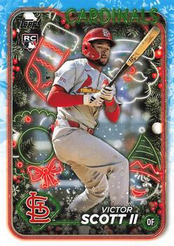 2024 Topps Holiday Victor Scott II RC St. Louis Cardinals #H105