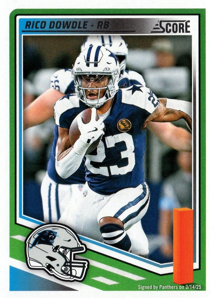 2025 Panini Score Rico Dowdle #241 Carolina Panthers
