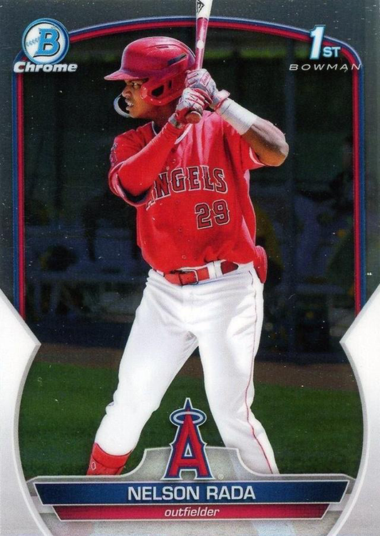 2023 Bowman Chrome Prospects Nelson Rada 1st Los Angeles Angels #BCP-132