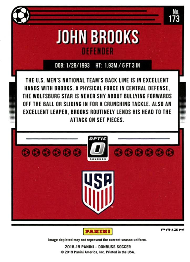 2018 Panini Donruss Optic Holo John Brooks #173 USA