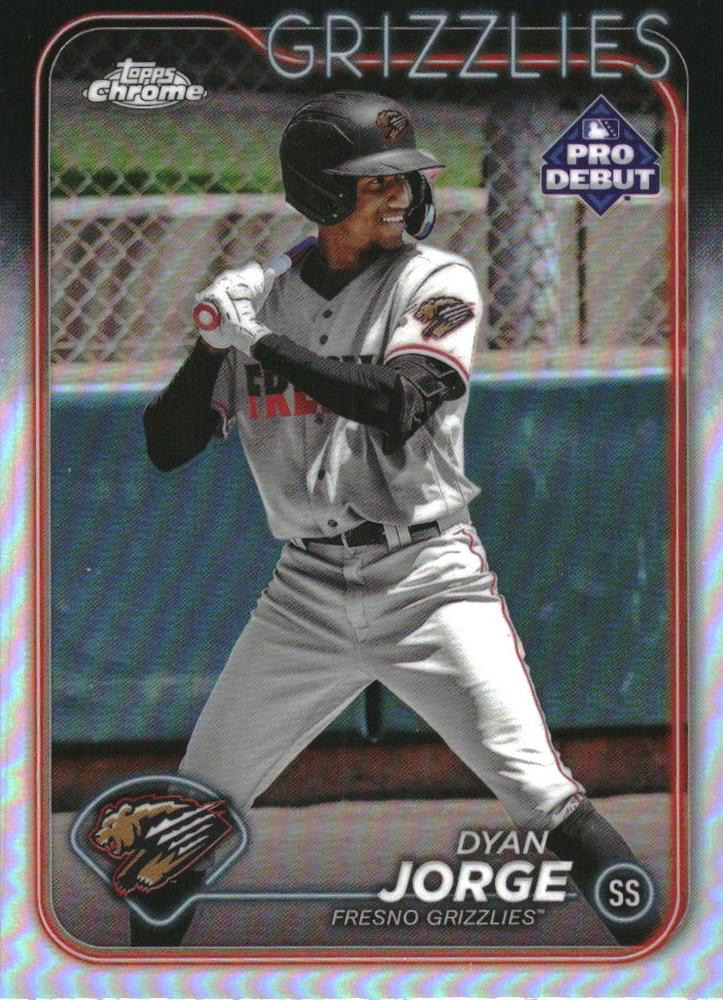 2024 Topps Pro Debut Chrome Refractor Dyan Jorge #PDC-170 Fresno Grizzlies