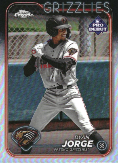 2024 Topps Pro Debut Chrome Refractor Dyan Jorge #PDC-170 Fresno Grizzlies