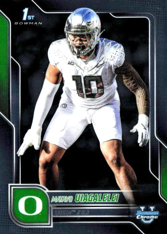 2025 Topps Bowman U Chrome Matayo Uiagalelei 1st #64 Oregon Ducks