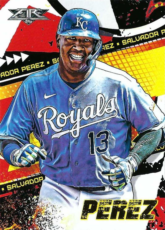 2022 Topps Fire Salvador Perez Kansas City Royals #67