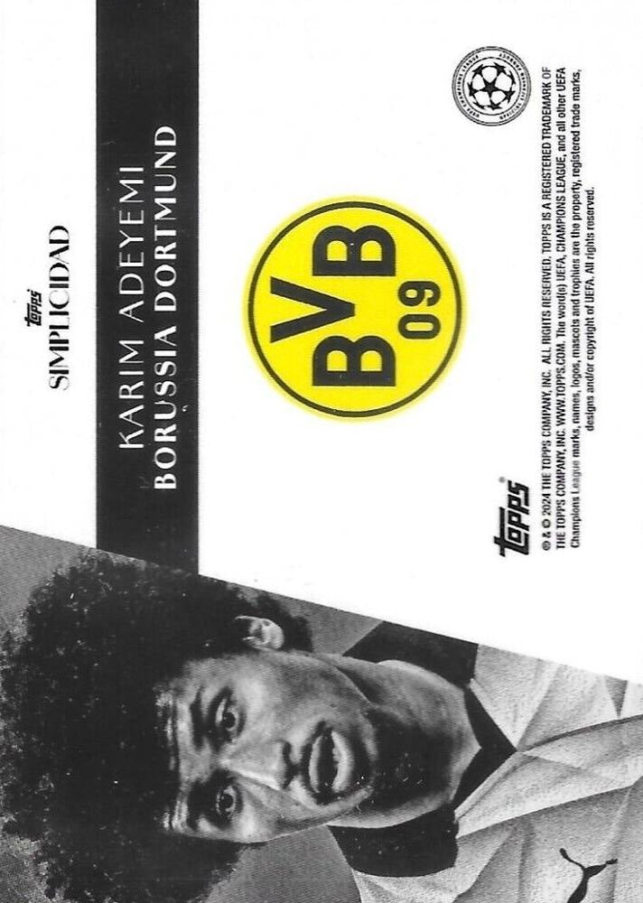 2023 Topps Simplicidad Karim Adeyemi Borussia Dortmund