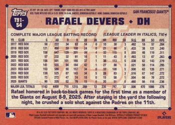 2026 Topps Series 1 Rafael Devers #T91-54 San Francisco Giants