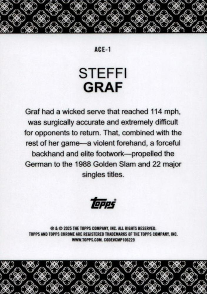 2025 Topps Chrome Tennis Aces Steffi Graf #ACE-1