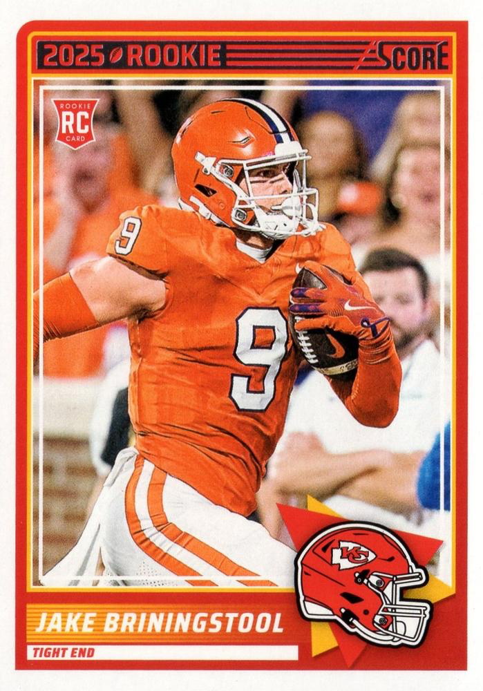 2025 Panini Score Jake Briningstool RC #74 Kansas City Chiefs