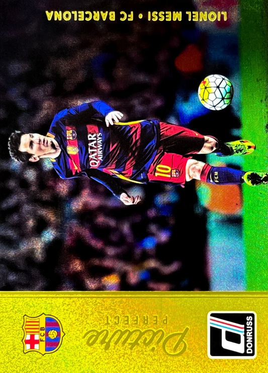 2016 Donruss Pictures Perfect Gold Lionel Messi #48 FC Barcelona