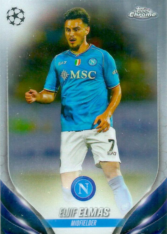 2023 Topps Chrome UEFA Club Competitions Eljif Elmas #182 Napoli