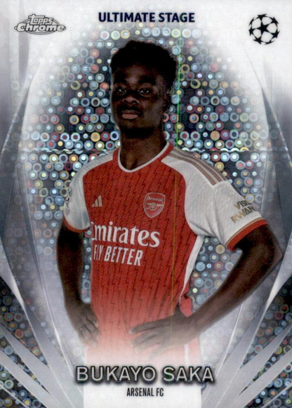 2023 Topps UCC Ultimate Stage Chrome Bukayo Saka USC-6 Arsenal FC