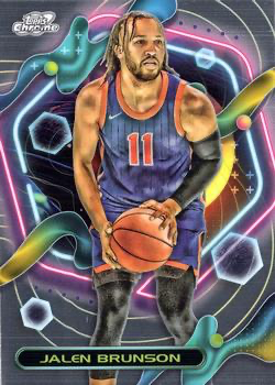 2023 Topps Chrome Cosmic Jalen Brunson #81 New York Knicks