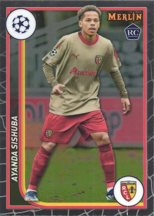 2023 Topps Merlin Chrome UCC Ayanda Sishuba RC #136 RC Lens