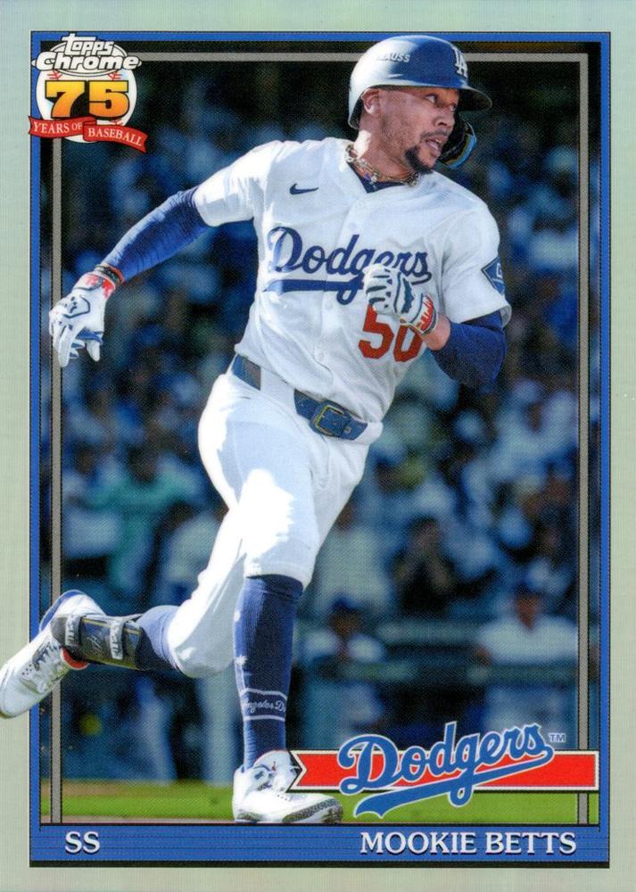 2026 Topps Chrome 1991 35th Mookie Betts #91CB-8 Los Angeles Dodgers