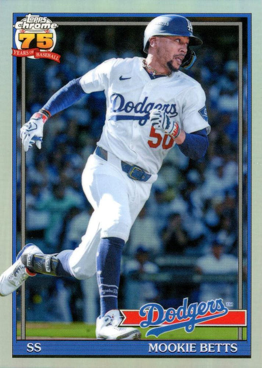 2026 Topps Chrome 1991 35th Mookie Betts #91CB-8 Los Angeles Dodgers