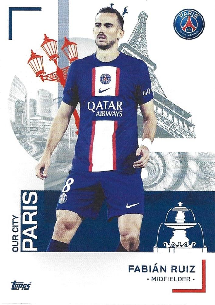 2022 Topps PSG Team Set Fabián Ruiz #26 Paris Saint-Germain
