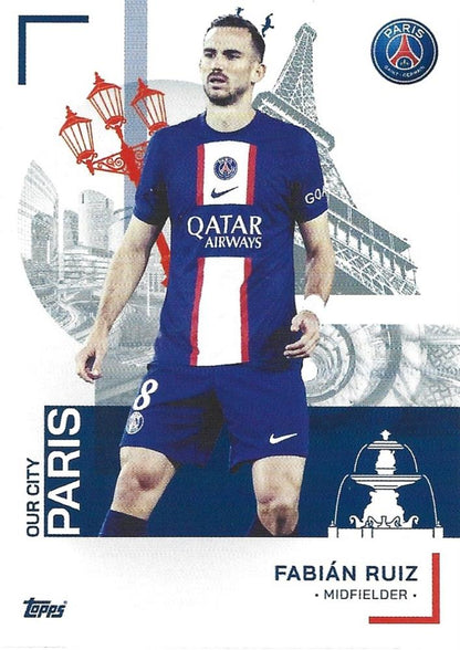 2022 Topps PSG Team Set Fabián Ruiz #26 Paris Saint-Germain