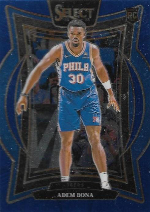 2024 Panini Select Adem Bona RC Blue #97 Philadelphia 76ers