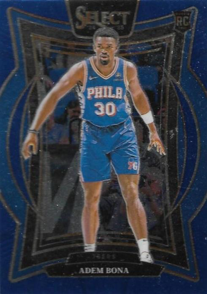 2024 Panini Select Adem Bona RC Blue #97 Philadelphia 76ers