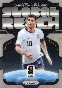 2026 Panini Prizm World Cup Global Reach Silver Christian Pulisic #25 USA