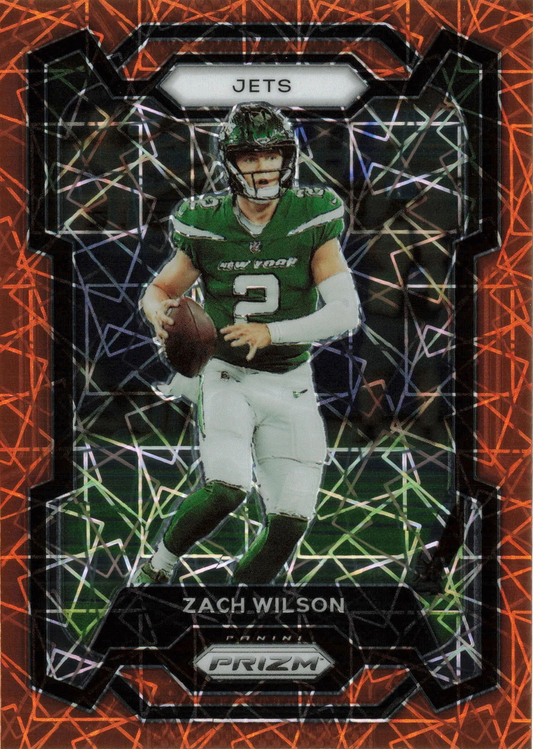 2023 Panini Prizm Lazer Orange Zach Wilson New York Jets #235