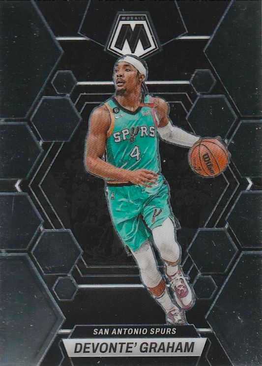 2022 Panini Mosaic Devonte' Graham #50 San Antonio Spurs