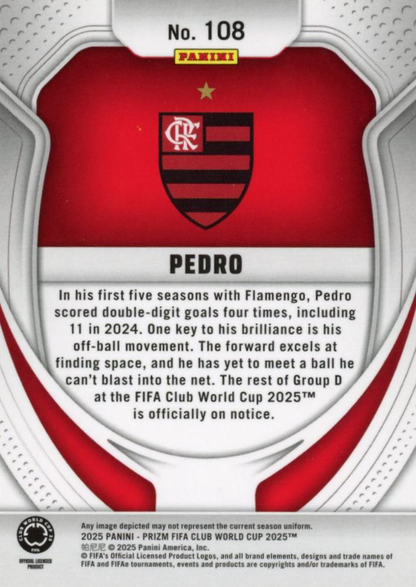 2025 Panini Prizm Club World Cup Pedro RC #108 CR Flamengo
