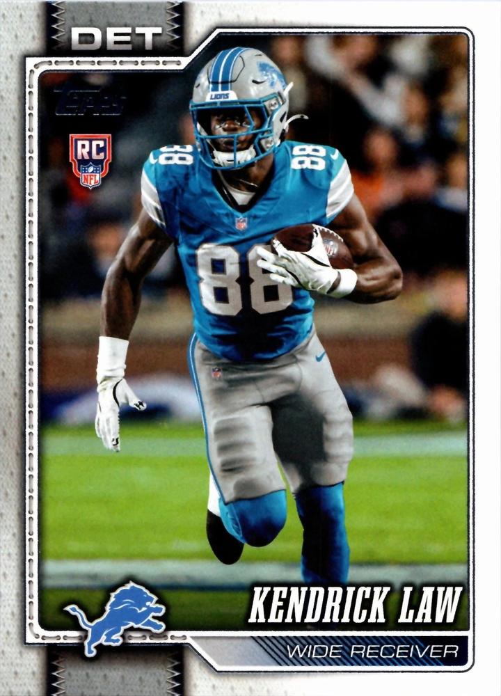 2026 Topps Flagship RC Kendrick Law #374 Detroit Lions