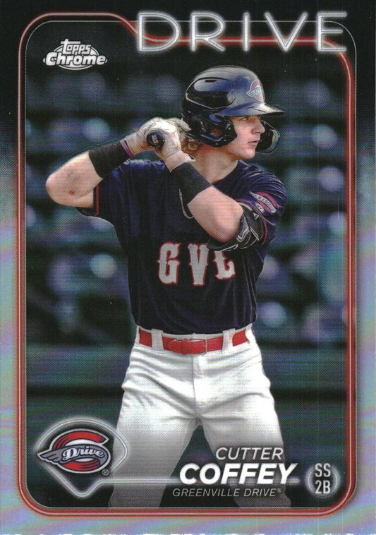 2024 Topps Pro Debut Chrome Refractor Cutter Coffey #PDC-113 Greenville Drive