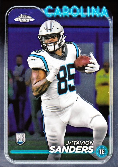 2024 Topps Chrome Football Ja'Tavion Sanders RC #223 Carolina Panthers