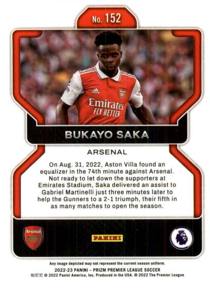 2022 Panini Prizm Premier League Bukayo Saka #152 Arsenal FC