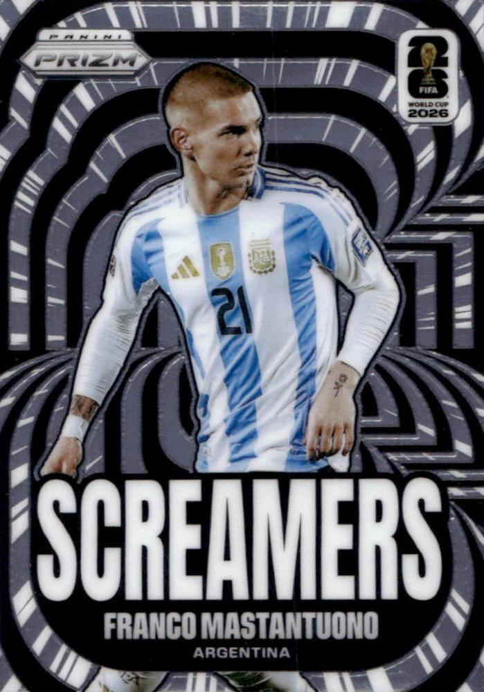 2026 Panini Prizm FIFA World Cup Screamers Franco Mastantuono #24 Argentine