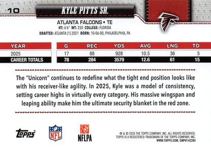 2026 Topps Flagship Kyle Pitts #10 Atlanta Falcons