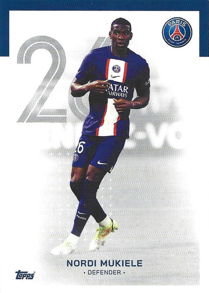2022 Topps PSG Team Set Nordi Mukiele #11 Paris Saint-Germain
