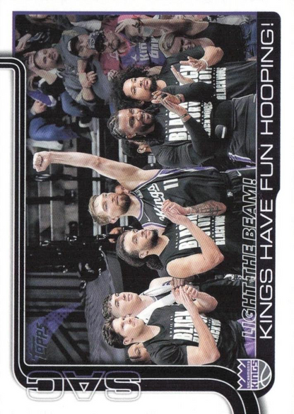 2025 Topps NBA Light The Beam!: Kings Have Fun Hooping! CL #295 Sacramento Kings