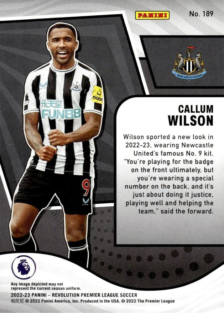 2022 Panini Revolution Premier League Callum Wilson #189 Newcastle United