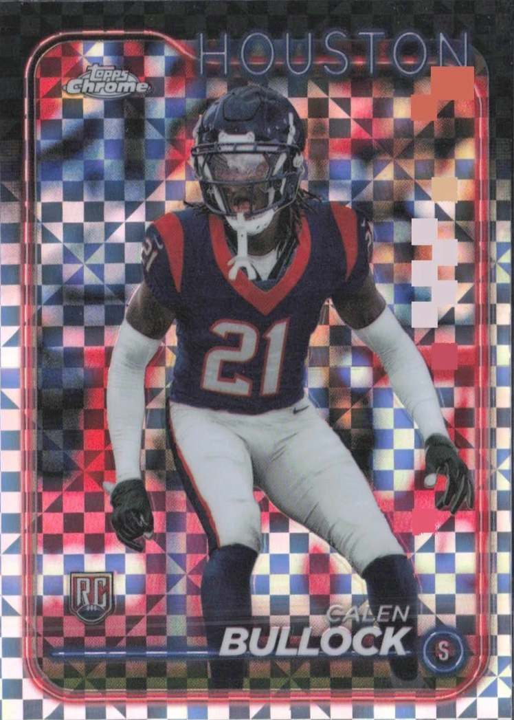 2024 Topps Chrome Football X- Fractor Calen Bullock RC #293 Houston Texans