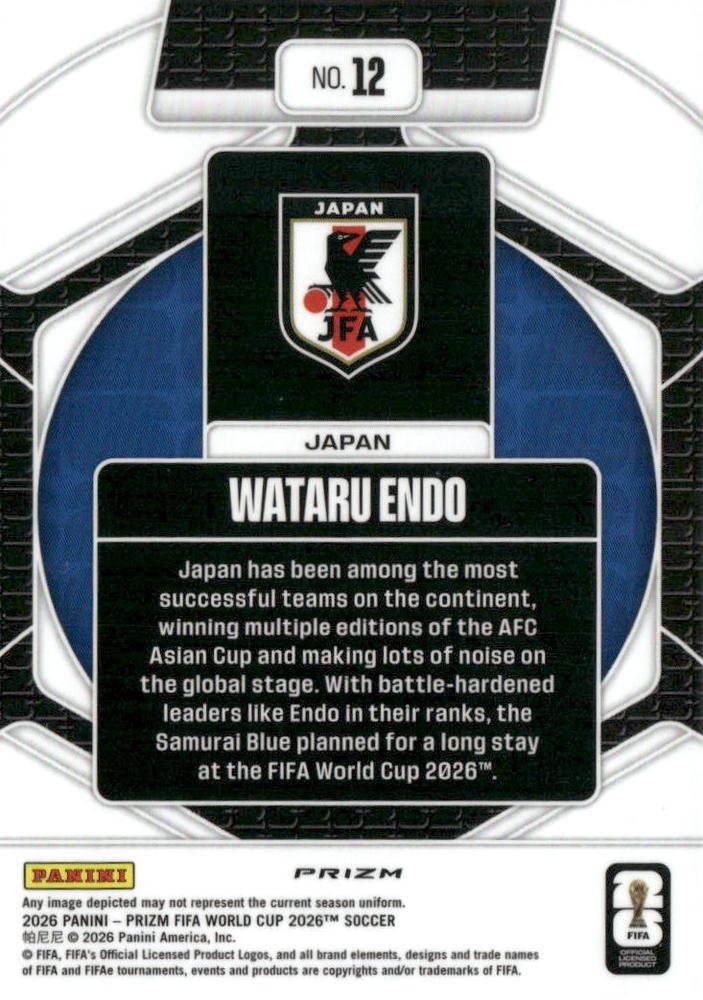 2026 Panini Prizm World Cup Trophy Hunting Wataru Endo #12 Japon